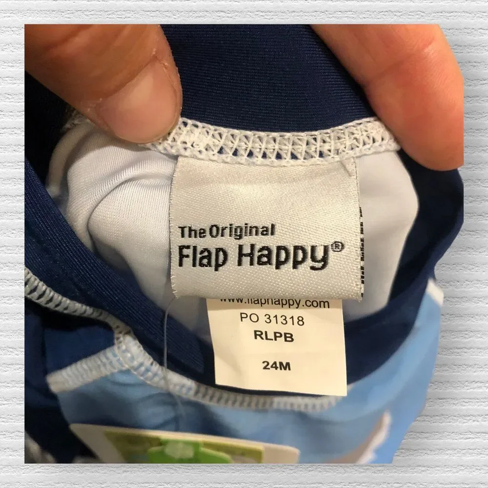 Flap Happy 24m Blue Shark Rash Guard NWT